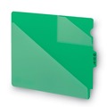 Office Jansan | Smead 61962 8.5 in. x 11 in. 1/3-Cut End Tab Two-Pocket Poly "Out" Guides - Green (50/Box) image number 1