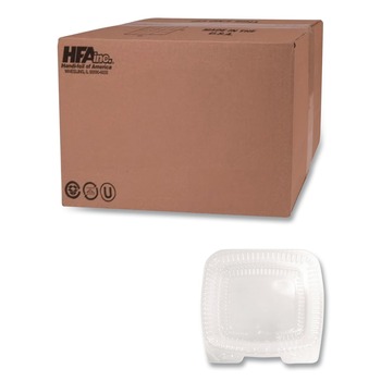 Handi-Foil 8.63 in. x 3 in. x 9 in. 60 oz. Handi-Lock Plastic Food Container - Clear (200/Carton)