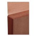 File Folders | Smead 72475 5.25 in. Expansion 6 Section Legal Size Classic Expanding Partition Wallet with Tear Resistant Gusset and Elastic Cord - Redrope (10/Box) image number 3