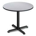 Office Jansan | Alera ALETTRD36WG 35.5 in. Diameter Round Reversible Laminate Table Top - White/Gray image number 3