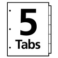 Office Jansan | Avery 23075 11 x 8.5 Write and Erase Big Tab Paper Dividers - White (5-Pieces/Set) image number 2
