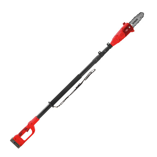 Pole Saws | Sun Joe 20VIONLT-PS8-RED 20V Max 8 in. Telescoping Pole Chain Saw with 2.5 Amp Battery and Charger image number 0