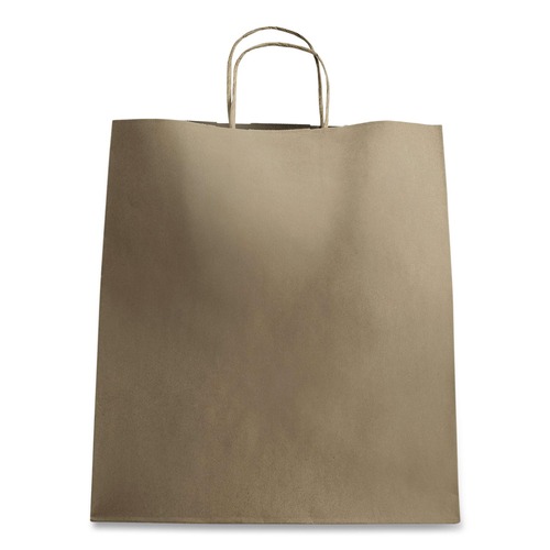 Food Service | Karat FP-SB130 Huntington 14 in. x 16 in. x 10 in. Paper Shopping Bag with Twisted Handles - X-Large (200/Carton) image number 0