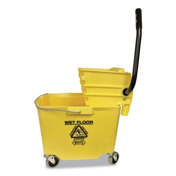 Impact 6Y/2635-3Y 12 oz. - 32 oz. Side-Press Squeeze Wringer/Plastic Bucket Combo - Yellow