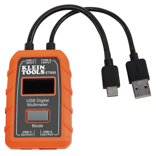 Detection Tools | Klein Tools ET920 USB-A and USB-C Digital Meter image number 0