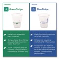 Cups and Lids | Eco-Products EP-CR9 BlueStripe 9 oz. Plastic 25 Percent Recycled Content Cold Cups - Clear/Blue (1000/Carton) image number 10