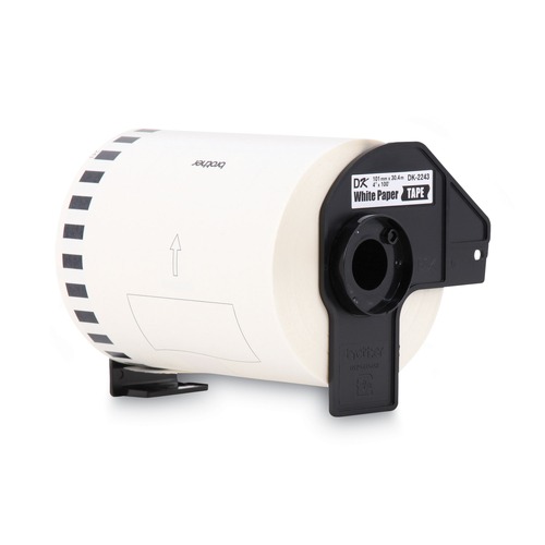 Bulk Savings Pricing 3 | Brother DK2243 4 in. x 100 ft. Continuous Length Shipping Label Tape for QL-1050 - White (1-Roll) image number 0