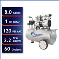 Portable Air Compressors | California Air Tools 8010 1 HP 8 Gallon Ultra Quiet and Oil-Free Steel Tank Wheelbarrow Air Compressor image number 7