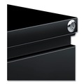 Office Carts & Stands | Alera ALEPBFFBL 14.96 in. x 19.29 in. x 27.75 in. 2 Legal/Letter-Size File Drawers Left or Right File Pedestal with Full-Length Pull - Black image number 4