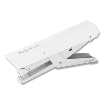Fellowes Mfg Co. LX890 0.25 in./0.31 in. Staples 40-Sheet Capacity Handheld Plier Stapler with Antimicrobial Protection - White