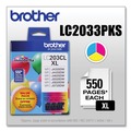  | Brother LC2033PKS 550 Page-Yield LC2033PKS Innobella High-Yield Ink - Cyan/Magenta/Yellow (3/Pack) image number 2