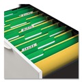  | Universal UNV13526 Deluxe Reinforced 1/3-Cut Top Tab Legal Size Folders with Fasteners - Green (50/Box) image number 3