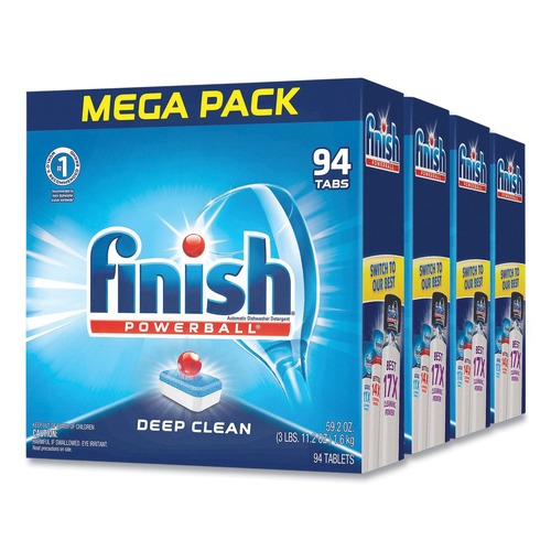 Cleaning & Janitorial Supplies | FINISH 51700-97330 Powerball Dishwasher Tabs - Fresh Scent (94/Box) image number 0