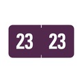 Labels | Smead 67923 0.5 in. x 1 in. Yearly End Tab 23 File Folder Labels - Purple (250/Pack) image number 0