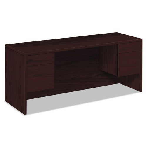 Office Jansan | HON H10543.NN 10500 Series 72 in. W x 24 in. D x 29.5 in. H Kneespace Credenza With 3/4-Height Pedestals - Mahogany image number 0