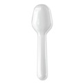 Cutlery | Boardwalk BWKTASTERSPOON Mediumweight Polypropylene Tasting Spoon Cutlery - White (3000/Carton) image number 1