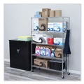 Office Jansan | Alera SW654818SR 48 in. x 18 in. x 72 in. 5-Shelf Wire Shelving Kit with Casters and Shelf Liners - Silver image number 5