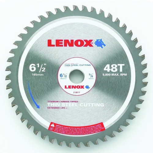 Circular Saw Blades | Lenox 21877TS61204 6-1/2 in. 48 Tooth Metal Cutting Circular Saw Blade image number 0