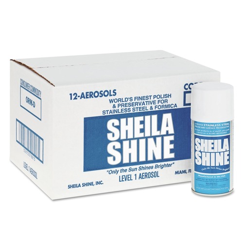 Office Jansan | Sheila Shine SS10 10 oz Aerosol Spray Stainless Steel Cleaner and Polish (12/Carton) image number 0
