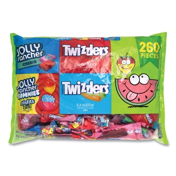Green Rabbit 003400045176 Twizzlers and Jolly Rancher Sweets Assortment Bulk Variety - Assorted Flavors (260/Pack)