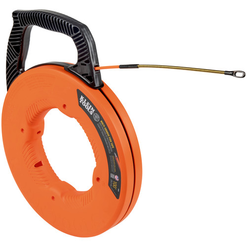 Wire & Conduit Tools | Klein Tools 56380 Multi-Groove 100 ft. Fiberglass Fish Tape with Spiral Steel Leader image number 0