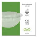Office Jansan | Eco-Products EP-SB24 24 oz. Renewable and Compostable Salad Bowls with Lids (150/Carton) image number 4