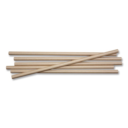 Cutlery | World Centric ST-PA-8-K 8 in. Sustainable Paper Straws - Kraft (6000/Carton) image number 0