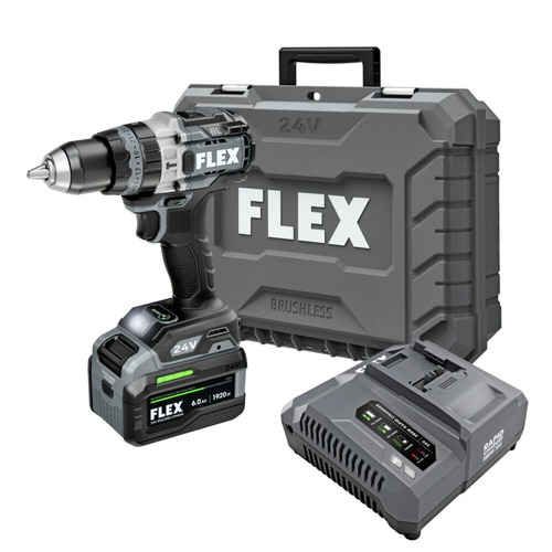 Hammer Drills | FLEX FX1271T-1H 24V Stacked Lithium Advantage Brushless 1/2 in. Cordless 2-Speed Hammer Drill Driver with Turbo Mode Kit (6 Ah) image number 0