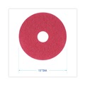 Cleaning Cloths | Boardwalk BWK4013RED 13 in. Diameter Buffing Floor Pads - Red (5/Carton) image number 5