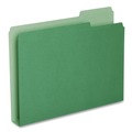 Office Jansan | Pendaflex 54457 1.5 in. Expansion 1/3-Cut Assorted Tabs Double Stuff Letter File Folders - Green (50/Pack) image number 1