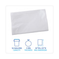 Bulk Savings Pricing 3 | Boardwalk H4832MWK 24 in. x 32 in. 16 gal. 0.5 mil Linear Low Density Industrial Can Liners - White (500/Carton) image number 1