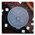 Food Trays, Containers, and Lids | Dart 16FTLS Lift n' Lock Straw Slot 12 - 24 oz. Foam Cup Lids - Translucent (1000/Carton) image number 5