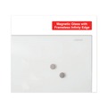 Office Jansan | Universal UNV43202 Frameless 36 in. x 24 in. Magnetic Glass Marker Board - White image number 4