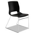 Office Desks & Workstations | HON HMS1.N.ON.Y Between Seated-Height X-Base with 30 in. Diameter Between Round Table Top and Motivate High-Density Stacking Chair Bundle (4 Chairs/Carton) image number 9