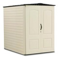 Office Furniture & Lighting | Rubbermaid FG5L3000SDONX Vertical Storage Shed 53 cu ft 2.5 ft x 4 ft x 7 ft Sandstone/Faint Maple image number 0