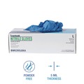 Disposable Gloves | Boardwalk 395LCTA 395 Series 5 mil Thick 9.5 in. Long Powder-Free Disposable General-Purpose Nitrile Gloves - Large, Blue (1000/Carton) image number 6