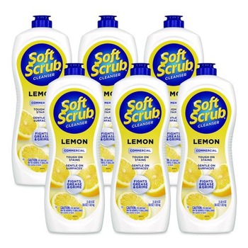 Soft Scrub 23400 15020 36 oz. Bottle All Purpose Cleanser - Lemon Scent (6/Carton)
