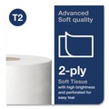 Toilet Paper | Tork 11020602 3.48 in. x 751 ft. Septic Safe, 2-Ply Advanced Jumbo Bath Tissue - White (12 Rolls/Carton) image number 4