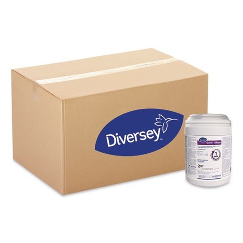 Paper Towels and Napkins | Diversey Care 100962573 Oxivir 10 in. x 10 in. 1-Ply 1 Wipes - Characteristic Scent, White (60 Canister, 12 Canisters/Carton) image number 0