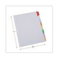 Office Jansan | Universal UNV20819 11 in. x 8.5 in. 8-Tab Deluxe Write-On/Erasable Tab Index - White, Assorted Tabs (1 Set) image number 2