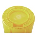 Trash Cans | Rubbermaid Commercial FG264360YEL 44 Gallon Plastic Vented Round Brute Container - Yellow image number 1