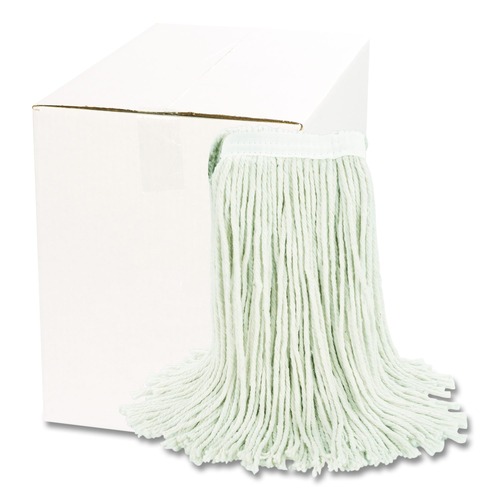 Percentage Off | Boardwalk BWK2016CCT #16 Cut-End Cotton Wet Mop Head - White (12/Carton) image number 0