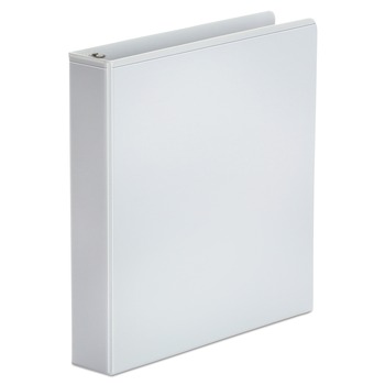 Universal UNV20972 Economy 1.5 in. Capacity 11 in. x 8.5 in. Round 3-Ring View Binder - White