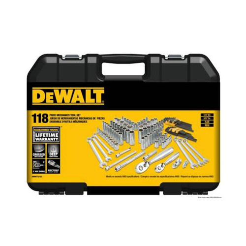 Dewalt 118 piece new arrivals mechanics tool set