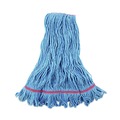 Tradesmen Day Sale | Boardwalk BWK503BLNB 1 in. Super Loop Cotton/Synthetic Fiber Wet Mop Head - Large, Blue (12/Carton) image number 1