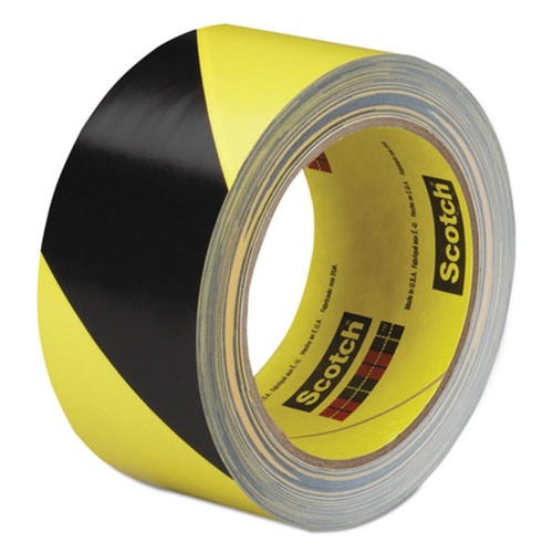 Office Jansan | 3M 5702 2 in. x 108 ft. Safety Stripe Tape - Black/Yellow image number 0
