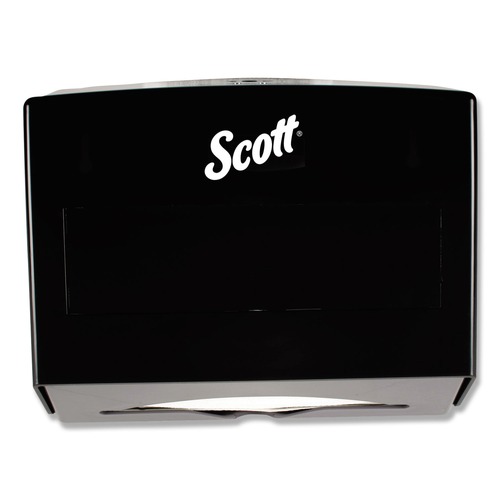 Scott 09215 Scottfold 10.75 in. x 4.75 in. x 9 in. Folded Towel Dispenser - Black (1/Carton) image number 0
