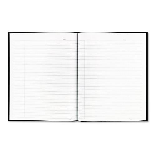 Office Jansan | Blueline A9 9.25 x 7.25 Sheets 1-Subject Medium/College Rule Business Notebook with Self-Adhesive Labels - Black image number 0