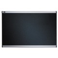 Office Jansan | Quartet B343A Prestige 36 in. x 24 in. Embossed Foam Bulletin Board - Black/Silver image number 0
