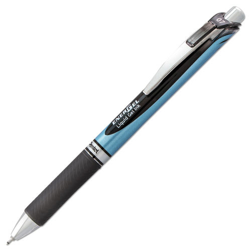 Office Jansan | Pentel BLN77-A EnerGel RTX Medium 0.7 millimeter Retractable Gel Pen - Black Ink/Black/Blue Barrel image number 0